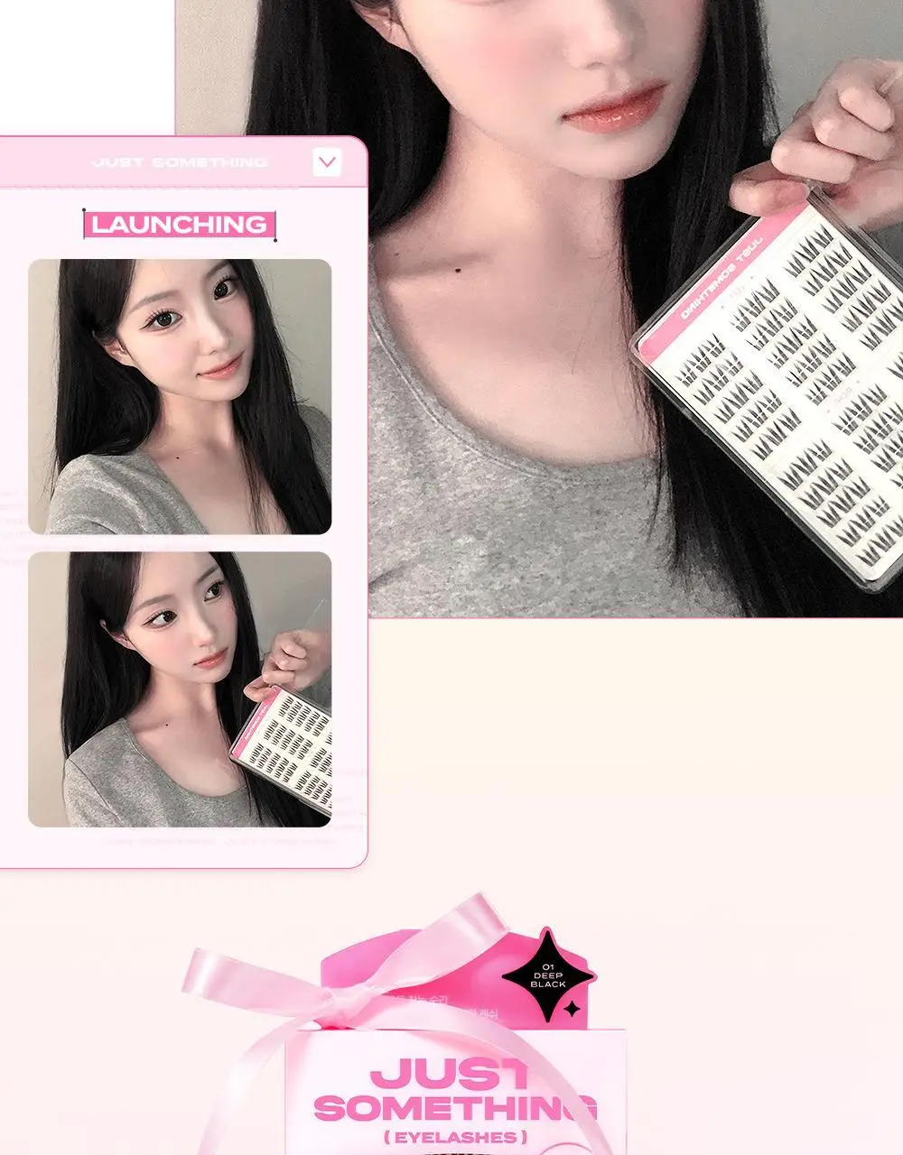 [NEW디자인/100%리뷰이벤트] 저스트썸띵 마이타입 노글루 속눈썹 6종 중 택1 (가닥/올영 단독 컬러) 상세페이지 32